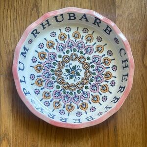 NWOT Anthropologie Pink and White Bakeware Dish